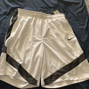 Nike white basketball athletic shorts